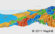 Political Panoramic Map of Caracciolo Parra Olmedo