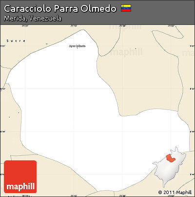Classic Style Simple Map of Caracciolo Parra Olmedo