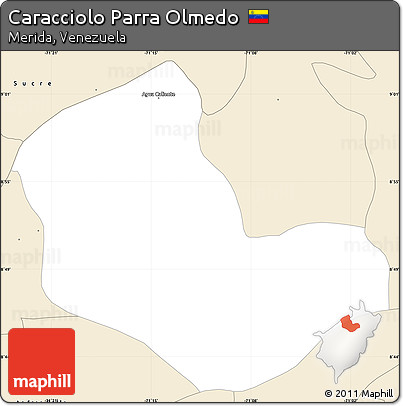 Classic Style Simple Map of Caracciolo Parra Olmedo