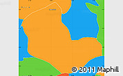 Political Simple Map of Caracciolo Parra Olmedo