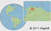 Savanna Style Location Map of Merida, within the entire country