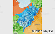 Political Shades Map of Merida