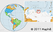 Political Location Map of El Hatillo, highlighted country