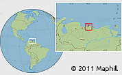 Savanna Style Location Map of El Hatillo