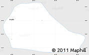 Silver Style Simple Map of El Hatillo, single color outside