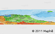 Political Shades Panoramic Map of Miranda