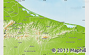 Physical Map of Pedro Gual