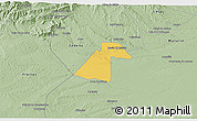 Savanna Style 3D Map of Ezequiel Zamora