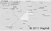 Silver Style 3D Map of Ezequiel Zamora