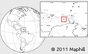 Blank Location Map of Ezequiel Zamora