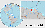 Gray Location Map of Ezequiel Zamora