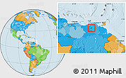 Political Location Map of Ezequiel Zamora