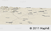 Shaded Relief Panoramic Map of Ezequiel Zamora