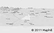 Silver Style Panoramic Map of Ezequiel Zamora