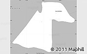 Gray Simple Map of Ezequiel Zamora
