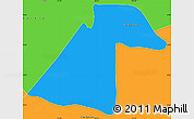 Political Simple Map of Ezequiel Zamora