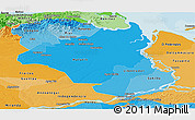 Political Shades Panoramic Map of Monagas