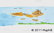 Political Shades Panoramic Map of Nueva Esparta