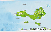 Physical 3D Map of Peninsula de Macanao