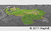 Satellite Panoramic Map of Venezuela, desaturated