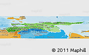 Political Shades Panoramic Map of Sucre