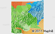 Political Shades 3D Map of Tachira