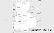 Silver Style Simple Map of Tachira