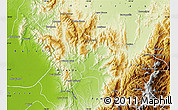 Physical Map of Candelaria