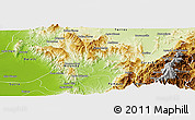 Physical Panoramic Map of Candelaria