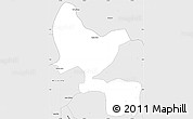 Silver Style Simple Map of Candelaria