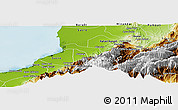 Physical Panoramic Map of Monte Carmelo