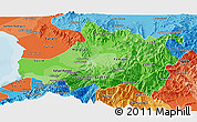 Political Shades Panoramic Map of Trujillo