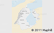 Classic Style 3D Map of Zulia, single color outside