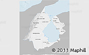 Gray 3D Map of Zulia, single color outside