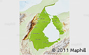 Physical 3D Map of Zulia, lighten