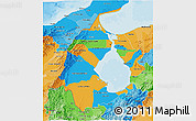 Political 3D Map of Zulia, political shades outside