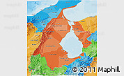 Political Shades 3D Map of Zulia