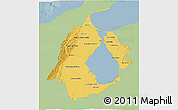 Savanna Style 3D Map of Zulia, single color outside
