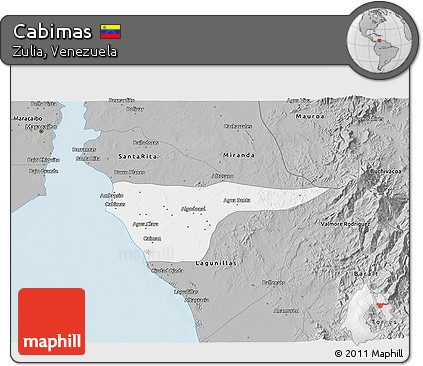 Gray 3D Map of Cabimas