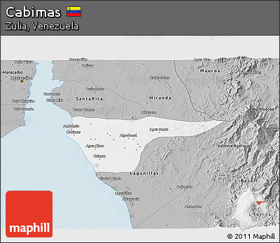 Gray 3D Map of Cabimas