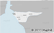 Gray 3D Map of Cabimas, single color outside