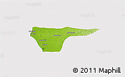 Physical 3D Map of Cabimas, cropped outside