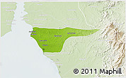 Physical 3D Map of Cabimas, lighten
