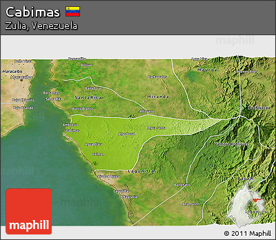 Physical 3D Map of Cabimas, satellite outside