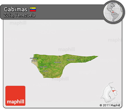 Satellite 3D Map of Cabimas, cropped outside