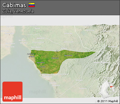 Satellite 3D Map of Cabimas, lighten