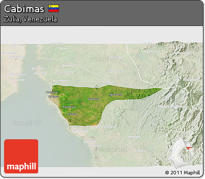 Satellite 3D Map of Cabimas, lighten