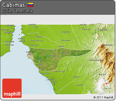 Satellite 3D Map of Cabimas, physical outside