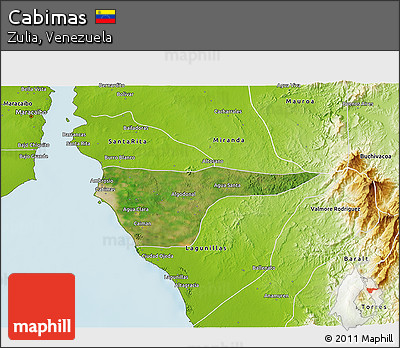 Satellite 3D Map of Cabimas, physical outside