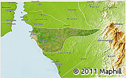 Satellite 3D Map of Cabimas, physical outside